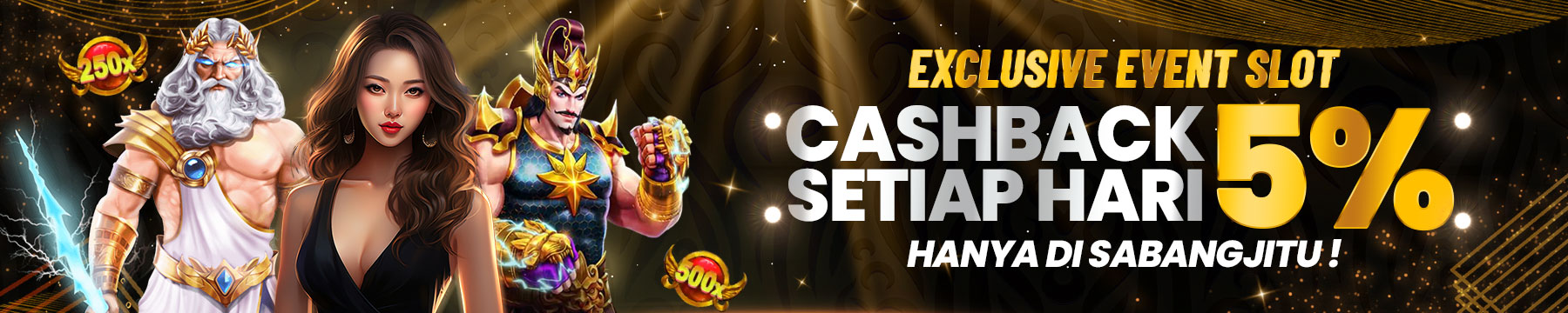 SABANGJITU - Bonus Cashback Slot 5% Setiap Hari